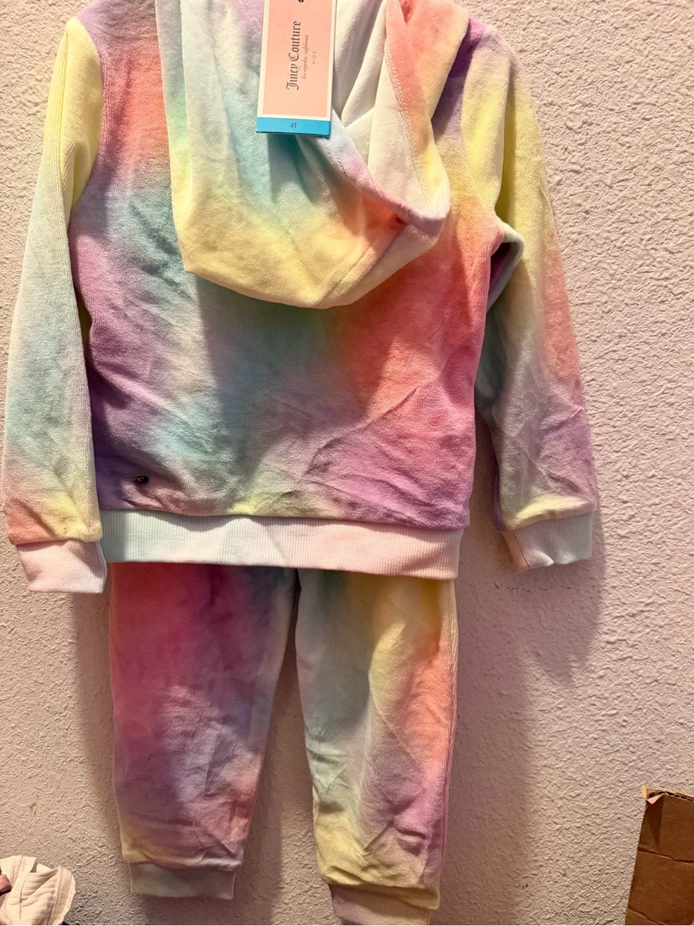Juicy Couture Pastel Rainbow Terry Hoodie & Joggers Set